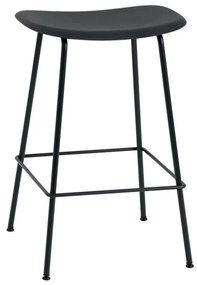 Muuto Barová stolička Fiber Stool 65cm Tube Base, black