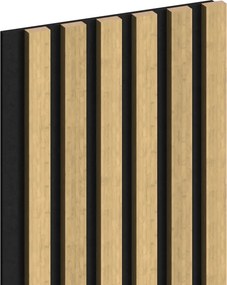 Mexen Lam-F, akustické stenové lamely 275 × 30 cm, plstený podklad 8 mm, technická dyha, bambus prírodný, S105-275307-3015-011