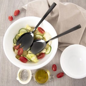 Šalátový príbor z nehrdzavejúcej ocele Black – Orion