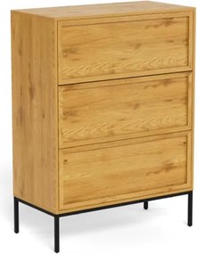 Komoda Palmdale 80 cm dub divoký/černý