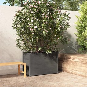 Záhradný kvetináč sivý 100x50x70 cm masívne borovicové drevo