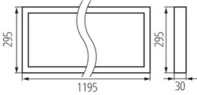 Kanlux 31174 - LED Prisadený panel BAREV LED/40W/230V 4000K 120x30 cm