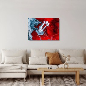 Sklenený obraz abstraktných škvŕn (70x50 cm)