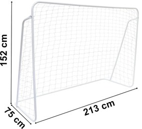 Futbalová bránka 213x152 cm biela