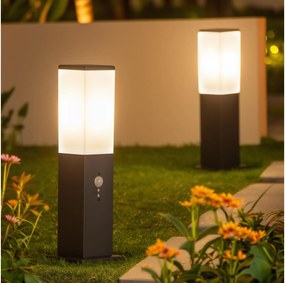 BRILAGI - Vonkajšia lampa s čidlom NOVA 1xE27/15W/230V 40 cm IP44 antracit