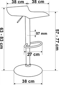 Barová stolička PORTI BLACK - čierna