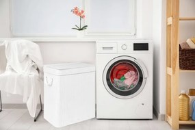 Kôš na bielizeň bambusový 100 l biely