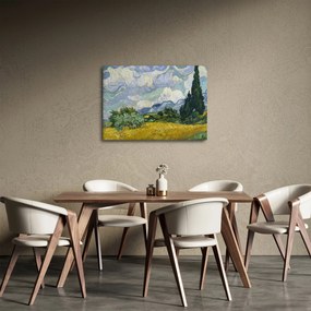 Obraz - Vincent van Gogh, Wheat Field with Cypresses, reprodukcia (70x50 cm)