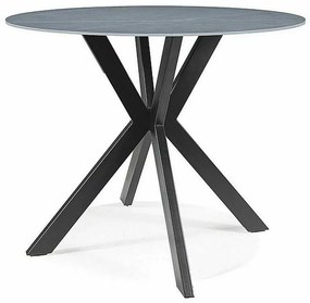 Jedálenský stôl Talia 90 cm, sivá / čierna