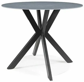 Jedálenský stôl Talia 90 cm, sivá / čierna