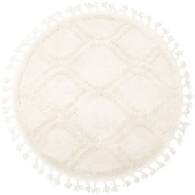 Koberec Berber 7063 3D kruh béžový/krémový