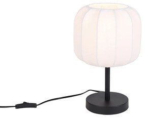 Japandi stolná lampa čierna s bielou - Madleine