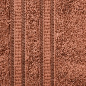 BAMBUSOVÝ UTERÁK MILA5 70X140 CM TEHLOVÁ