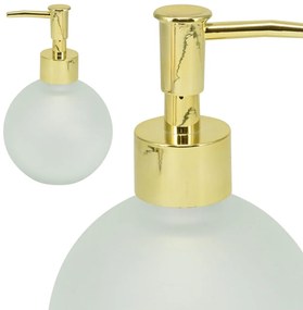 Dávkovač mydla Globe, biela/so zlatými prvkami, 400 ml