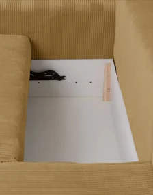 Rozkladacia trojmiestna pohovka s taburetom SMART SET, horčicová