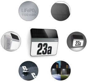 STEINEL 035730 - LED Solárne domové číslo XSolar LH-N LED/0,03W IP44