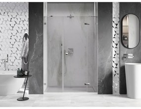 Mexen Lunar, pravé otočné sprchové dvere 145 cm, číre sklo, chrómový profil, 834S-145-050-01-00-P