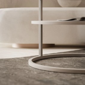 KONFERENČNÝ STOLÍK LEONARDO S POLICOU KAŠMÍR + ČIERNY LESKLÝ