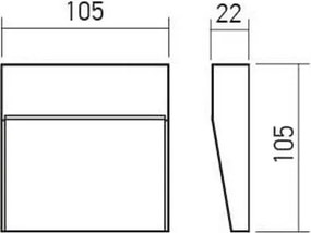 Redo 90474 - LED Vonkajšie nástenné svietidlo LANDER LED/3W/230V IP54 biela