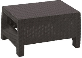 Dizajnový ratanový stôl CORFU - hnedý