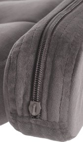 Barová stolička Dublin - zamat, chróm rám - Sivá