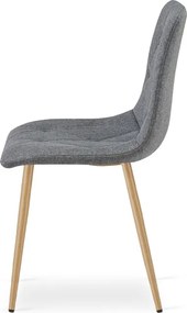 Set dvoch jedálenských stoličiek LIBRA tmavosivé / hnedé nohy (2 ks)