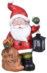 Vianočná dekorácia Santa Claus na čajovú sviečku, výška: 40 cm, červená