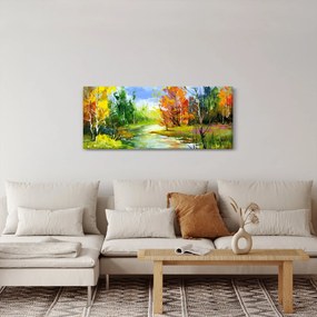 Obraz - Maľba krajiny (120x50 cm)