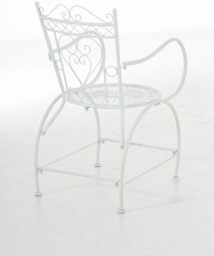 Kovová stolička Sheela s područkami - Biela