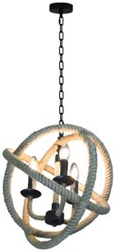 LED Luster na reťazi ROPE GLOBO 3xE14/4,3W/230V