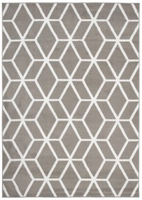 Moderný koberec C434A SVETLO GREY/WHITE BALI PP White Rozmer: 220x300