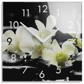 Nástenné akrylové hodiny FLOWERS 3 - 30cm