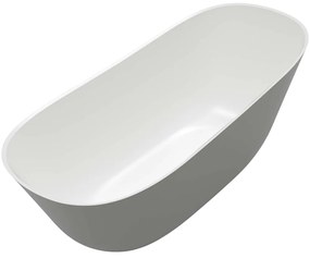 VILLEROY &amp; BOCH Theano Curved Edition voľne stojaca vaňa z materiálu Quaryl (bez spoja medzi panelom a vaňou), odtok v strede, 1700 x 750 x 643 mm, Colour on Demand, biela alpská, UBQ170ANH7F2BCV-01