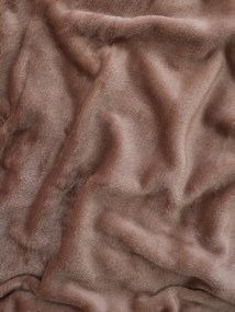 Baránková deka mikroplyš Exclusive 220 × 200 cm – Laura mocha mousse