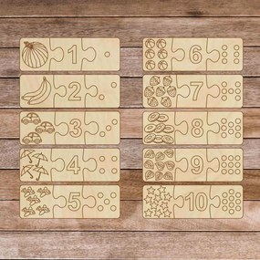 Detská drevená skladačka - Trojdielne puzzle pre deti  | SENTOP H004