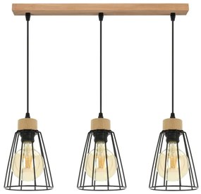 Spot-Light 1311374 - Luster na lanku ORAZIO 3xE27/60W/230V dub