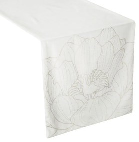 Dekorstudio Elegantný zamatový behúň na stôl BLINK 13 biely Rozmer behúňa (šírka x dĺžka): 35x180cm