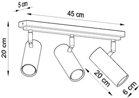 Bodové svietidlo DIREZIONE 3xGU10/40W/230V biela