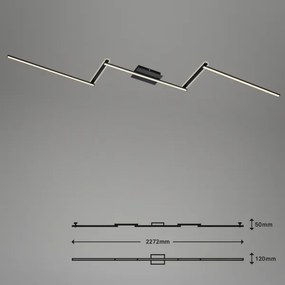 Briloner 3501-015 - LED Prisadený luster STAFF 5xLED/4,8W/230V čierna