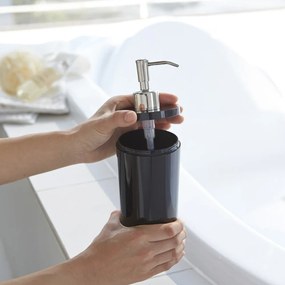 Čierny plastový dávkovač mydla 500 ml Round – YAMAZAKI