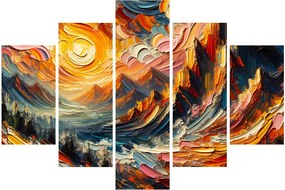 Obraz - Hory zalité slnkom (150x105 cm)