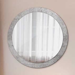 Okrúhle ozdobné zrkadlo na stenu Betón fi 90 cm