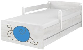 Raj posteli Detská posteľ " gravírovaný slimák " MAX borovica nórska