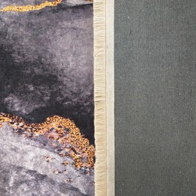 Protišmykový koberec tmavosivej farby so vzorom Šírka: 120 cm | Dĺžka: 180 cm