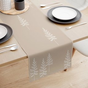 Goldea vianočný behúň na stôl 100% bavlnené plátno - severské stromčeky 20x120 cm