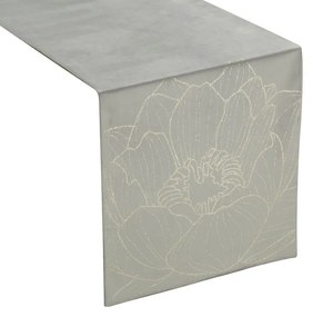 Dekorstudio Elegantný zamatový behúň na stôl BLINK 13 strieborný Rozmer behúňa (šírka x dĺžka): 35x140cm