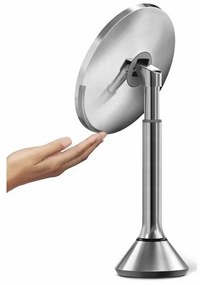 Zrkadlo Simplehuman s nastavitelným jasom Dual LED, matný nerez