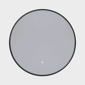 Erga Emma, okrúhle LED zrkadlo 60cm, čierny kovový rám, 1380 lm, 6500K, zadné osvetlenie, ERG-V01-201-6060-BK