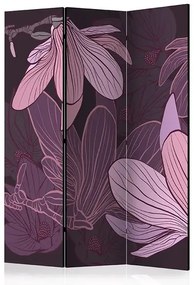 Paraván - Dreamy flowers [Room Dividers] Veľkosť: 135x172, Verzia: Jednostranný