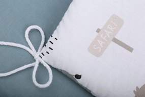 Ochranný mantinel do postieľky 180x30 cm BABYMAM PREMIUM - Na safari/zelená